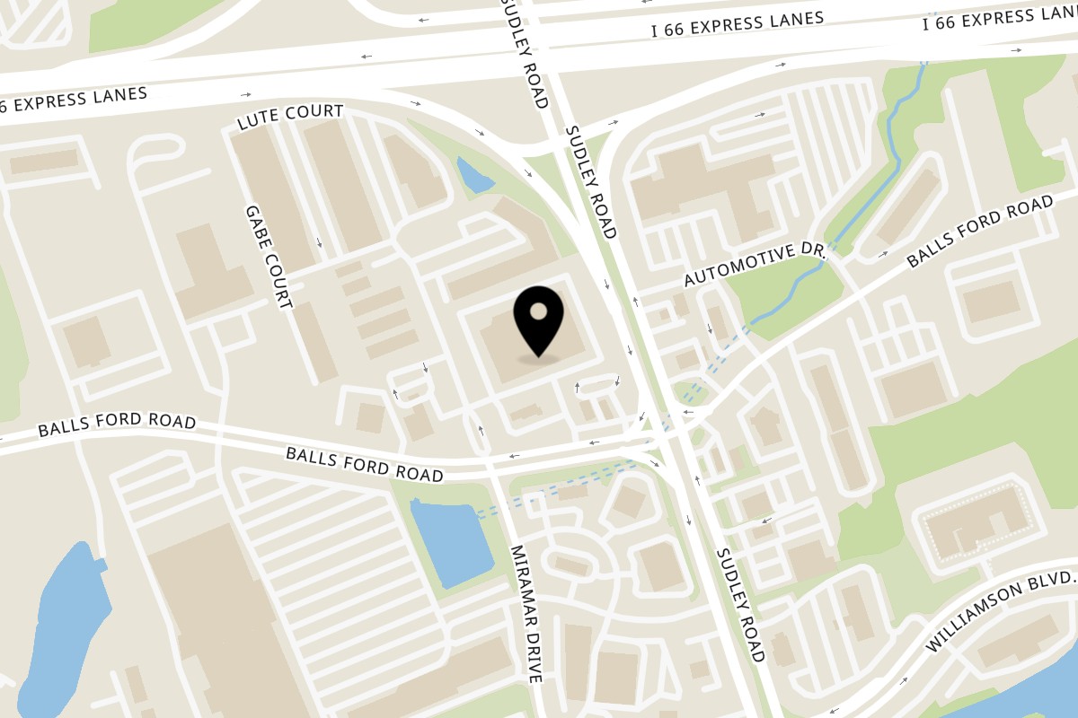 Map showing the location of 7 Moltin on 10820 Balls Ford Rd in Manassas